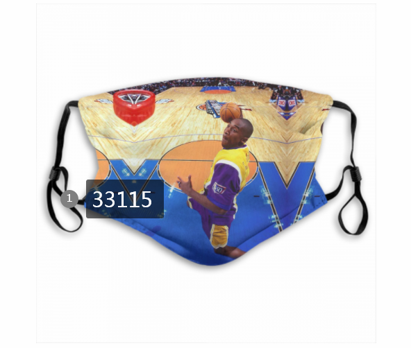 2021 NBA Los Angeles Lakers #24 kobe bryant 33115 Dust mask with filter->nba dust mask->Sports Accessory